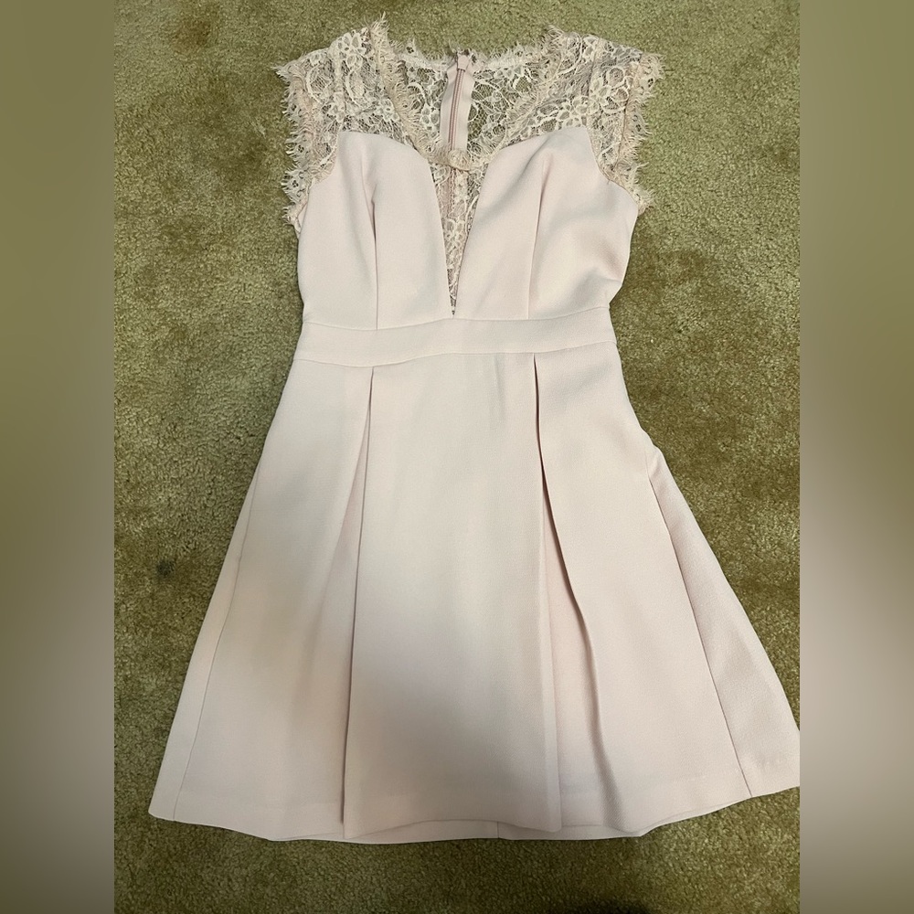 Bcbg generation pink lace mini dress. New with tags.
